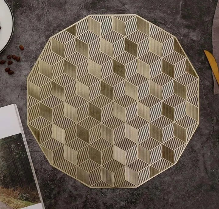 2/4/6/8 PVC New Design Placemats Round 15 inch
