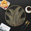 2/4/6/8 Vinyl Placemats & Coaster Golden