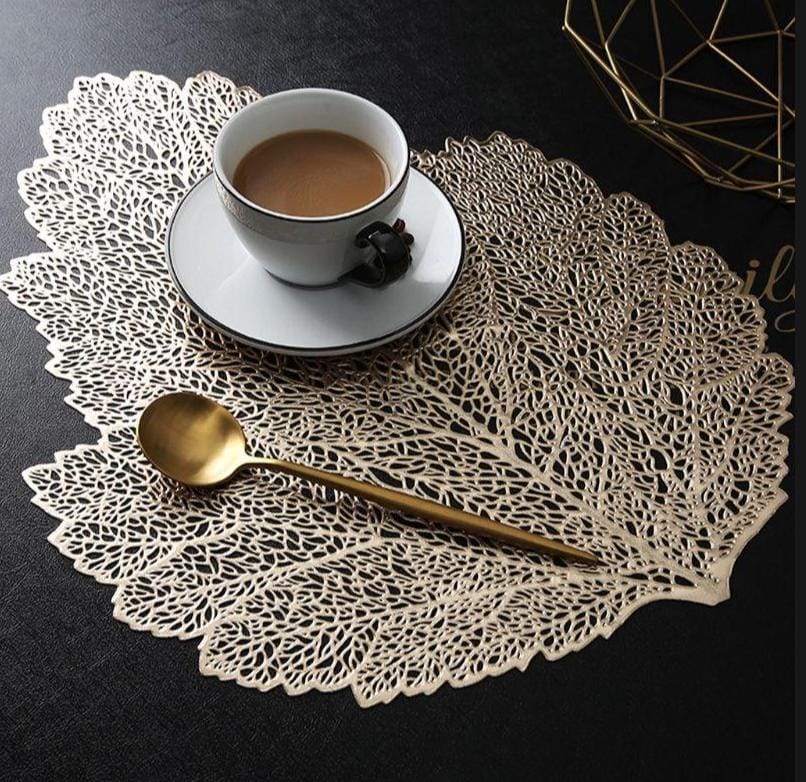 2/4/6/8 VinylChloride Leaf Shape  Placemats