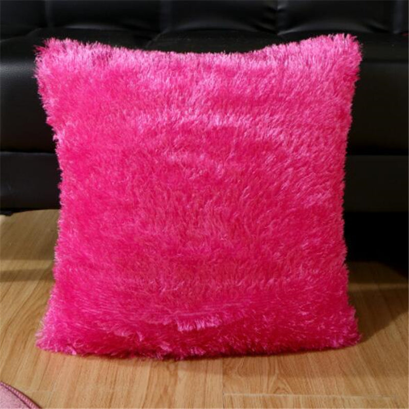 Cushion Case Plush Cushion Cover Home Decor cushion Covers Sofa Decorative Soft Fur Cushion Cover 15 x 15