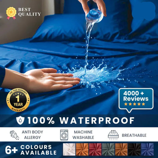 Single Bed Waterproof Mattress Cover King Size Matress Cover Water proof Double Bed Fitted Bedsheet & Mattress Protector