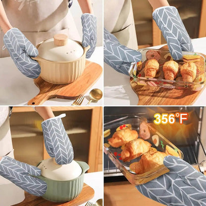 2pcs Heat-insulating Oven Gloves