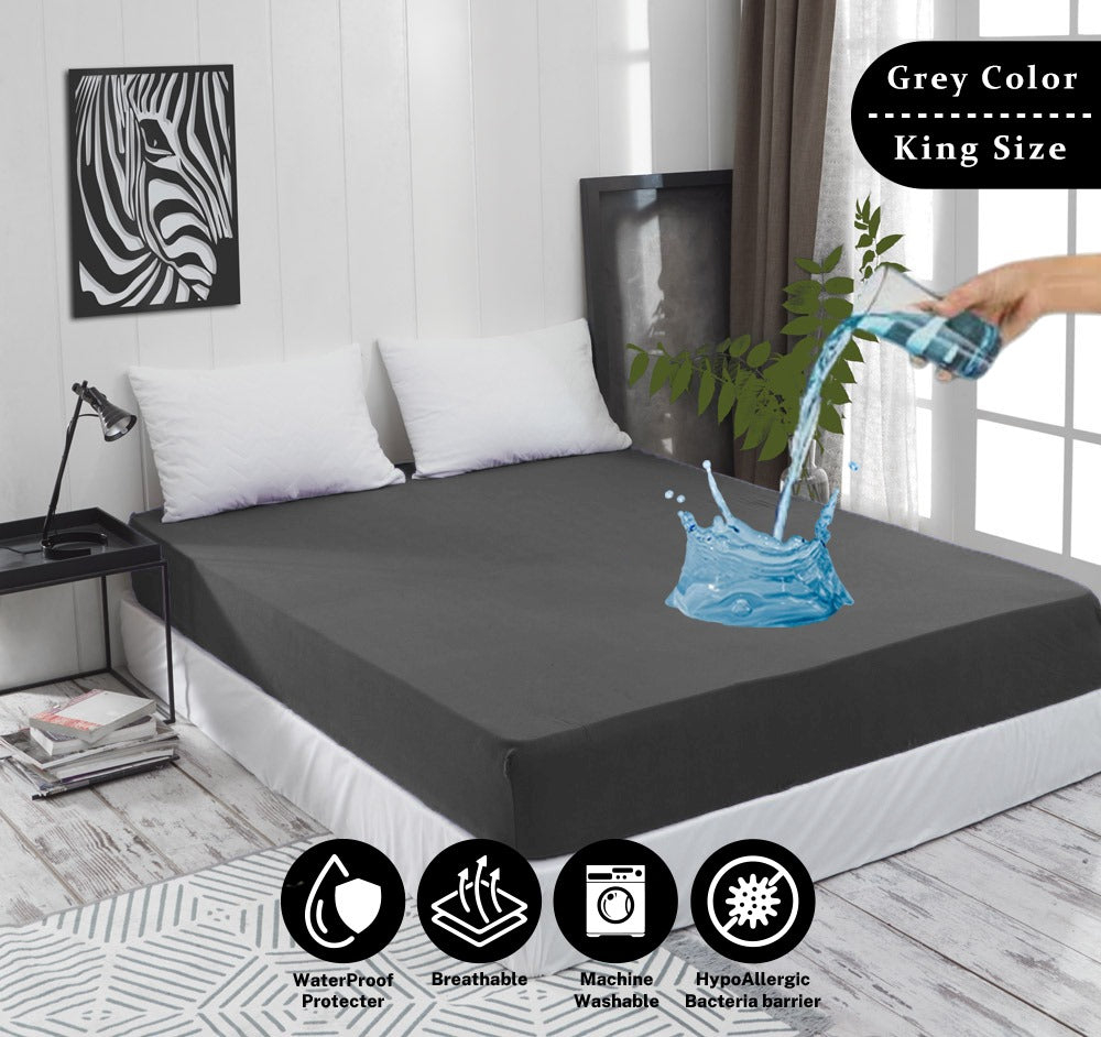 King Size Bed Waterproof Mattress Cover King Size Matress Cover Water proof Double Bed Fitted Bedsheet & Mattress Protector