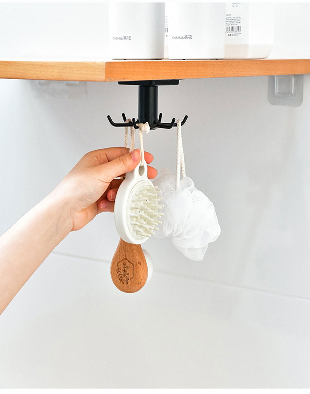 360° Self-Adhesive Hook – Kitchen & Bathroom Wall Hanger