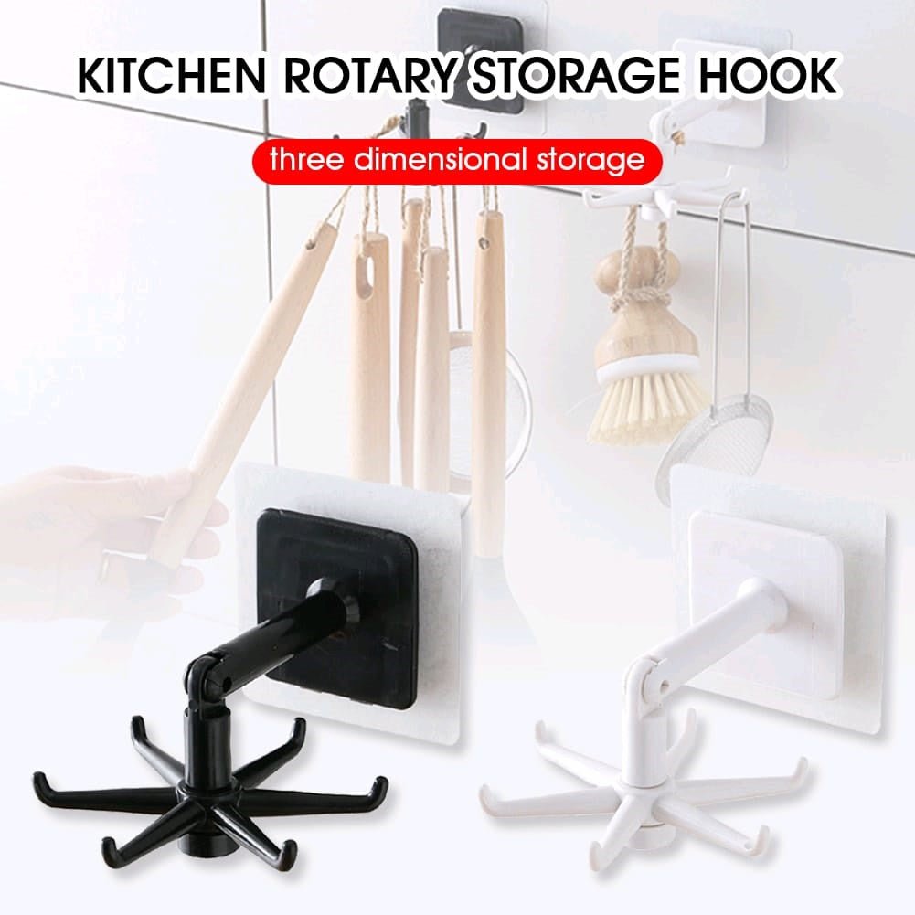 360° Self-Adhesive Hook – Kitchen & Bathroom Wall Hanger
