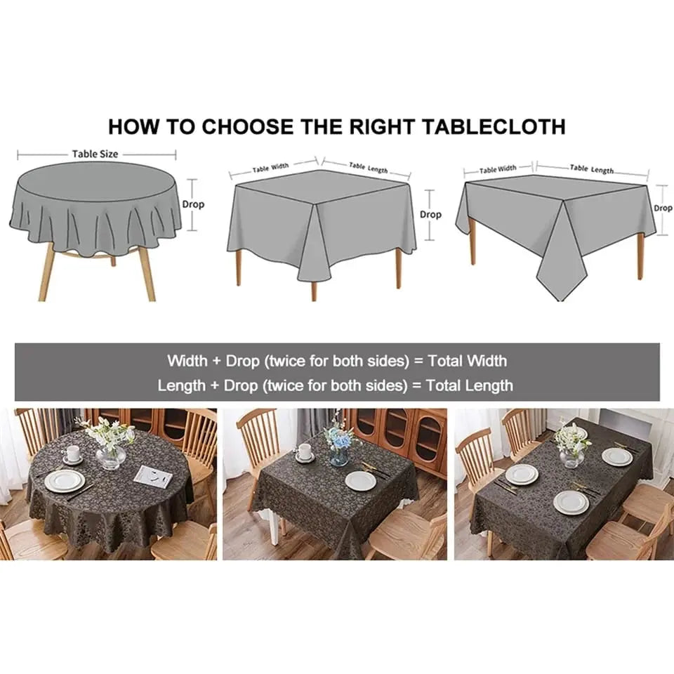 4 6 & 8 Seater Dark Brown Color Table Sheet