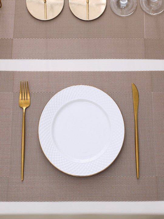 5 Pieces Light PVC Washable Placemats with Runner