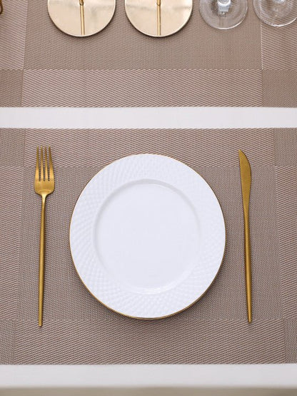 5 Pieces Light PVC Washable Placemats with Runner