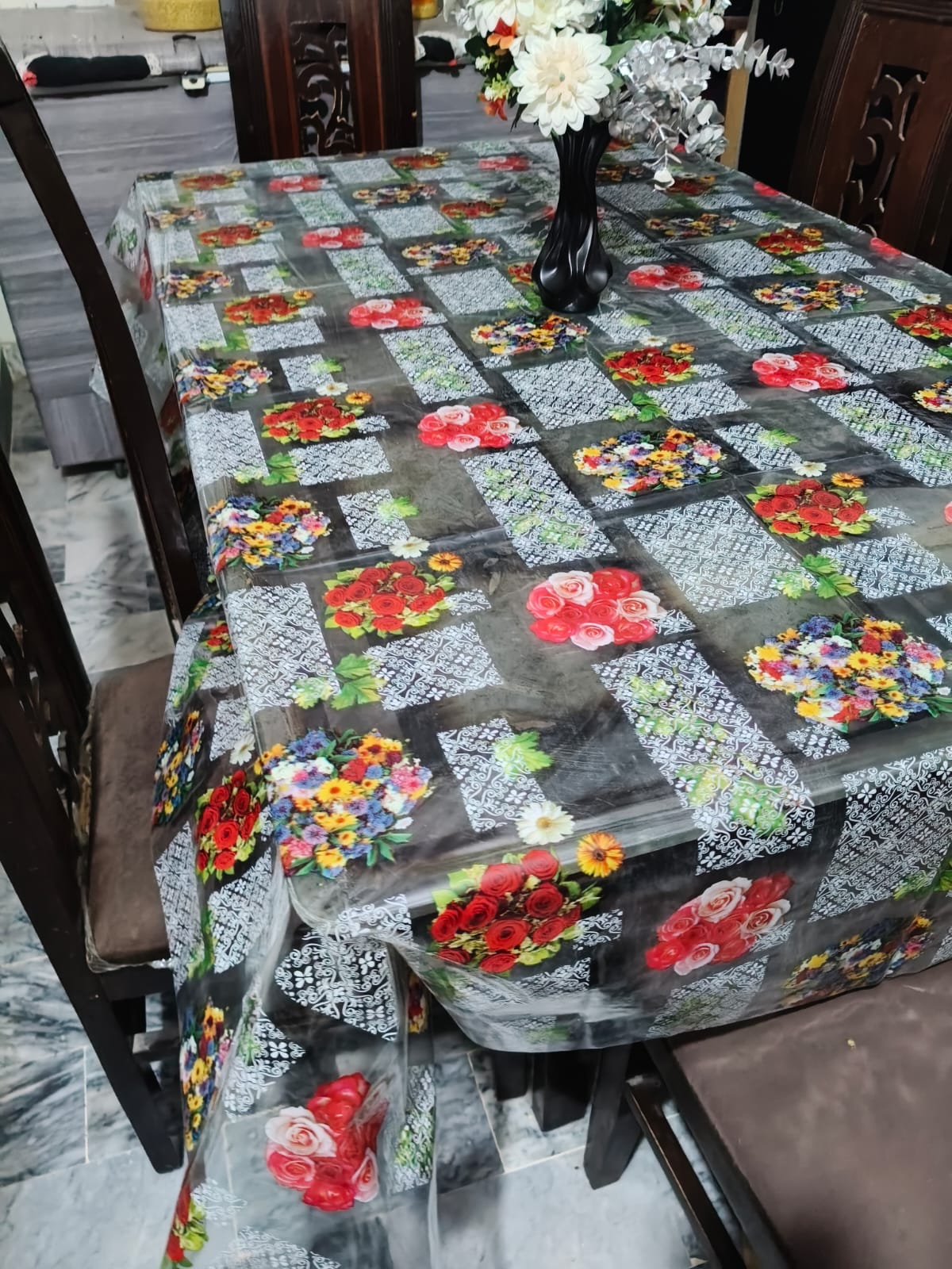 6 seater Premium Floral Table Cover