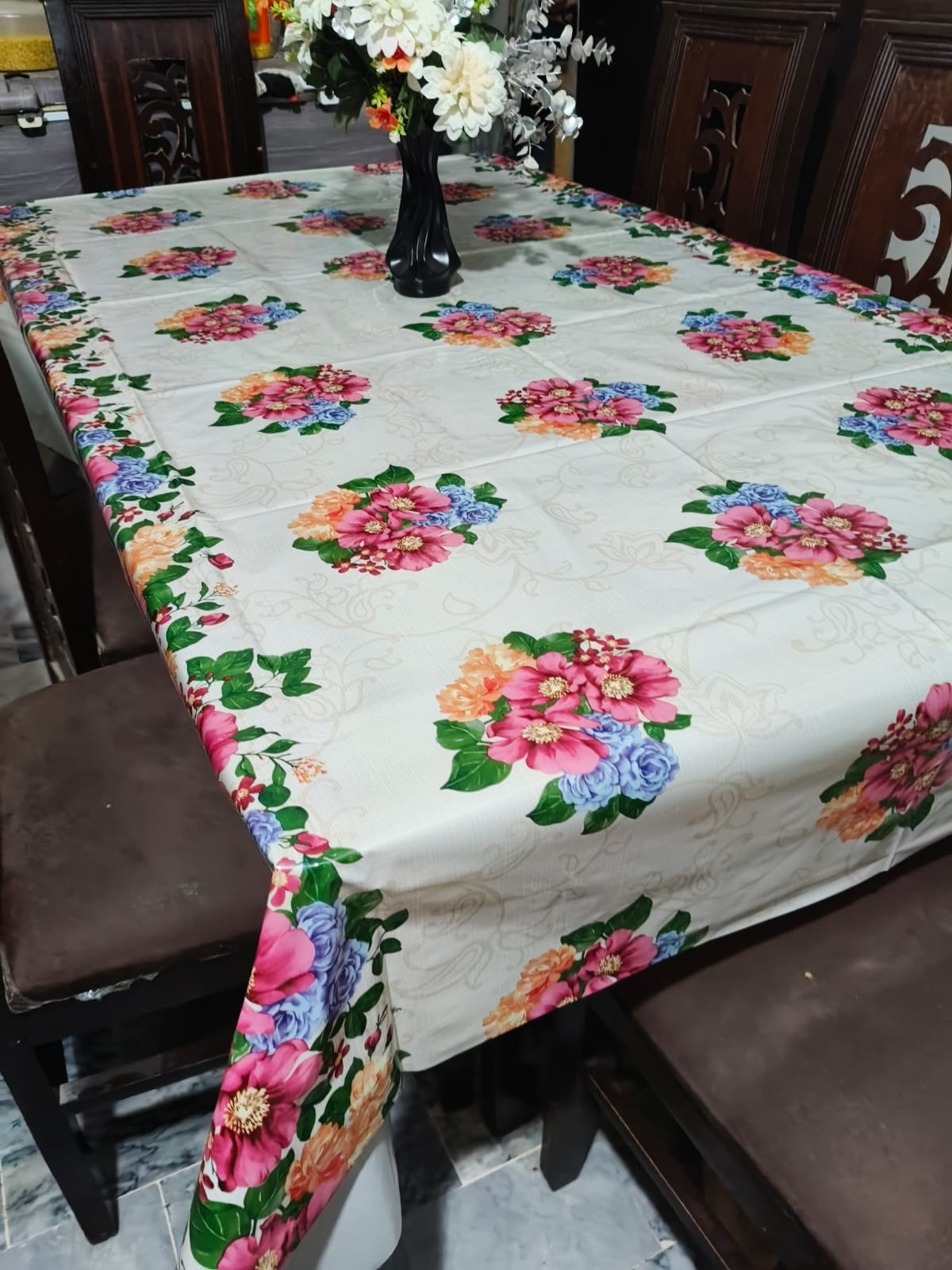6 seater Premium Floral Table Cover