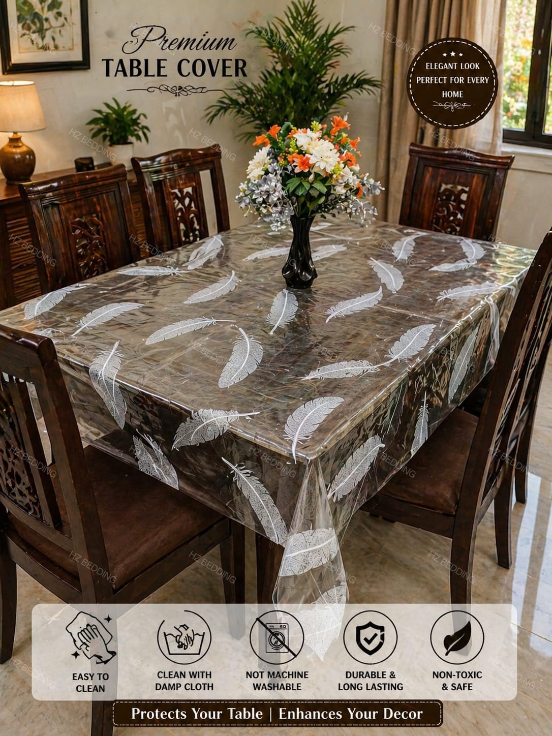 6 seater Premium Floral Table Cover