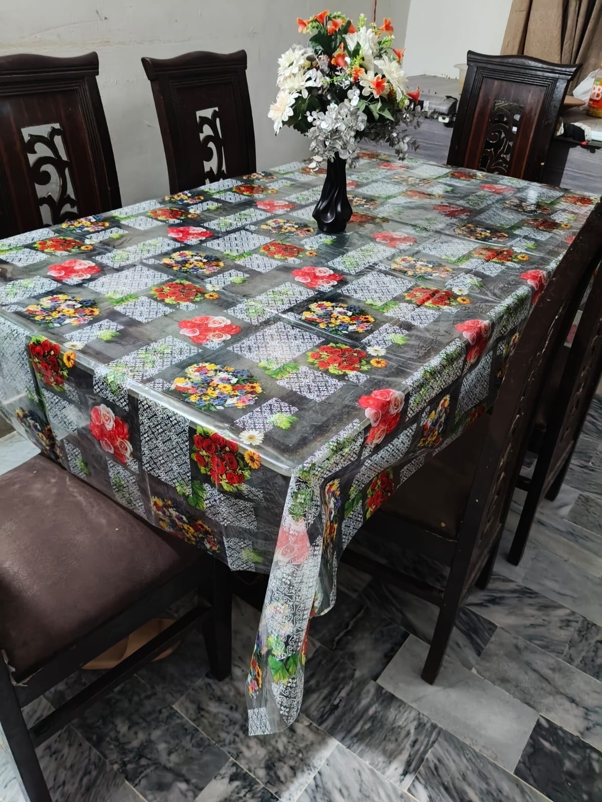 6 seater Premium Floral Table Cover
