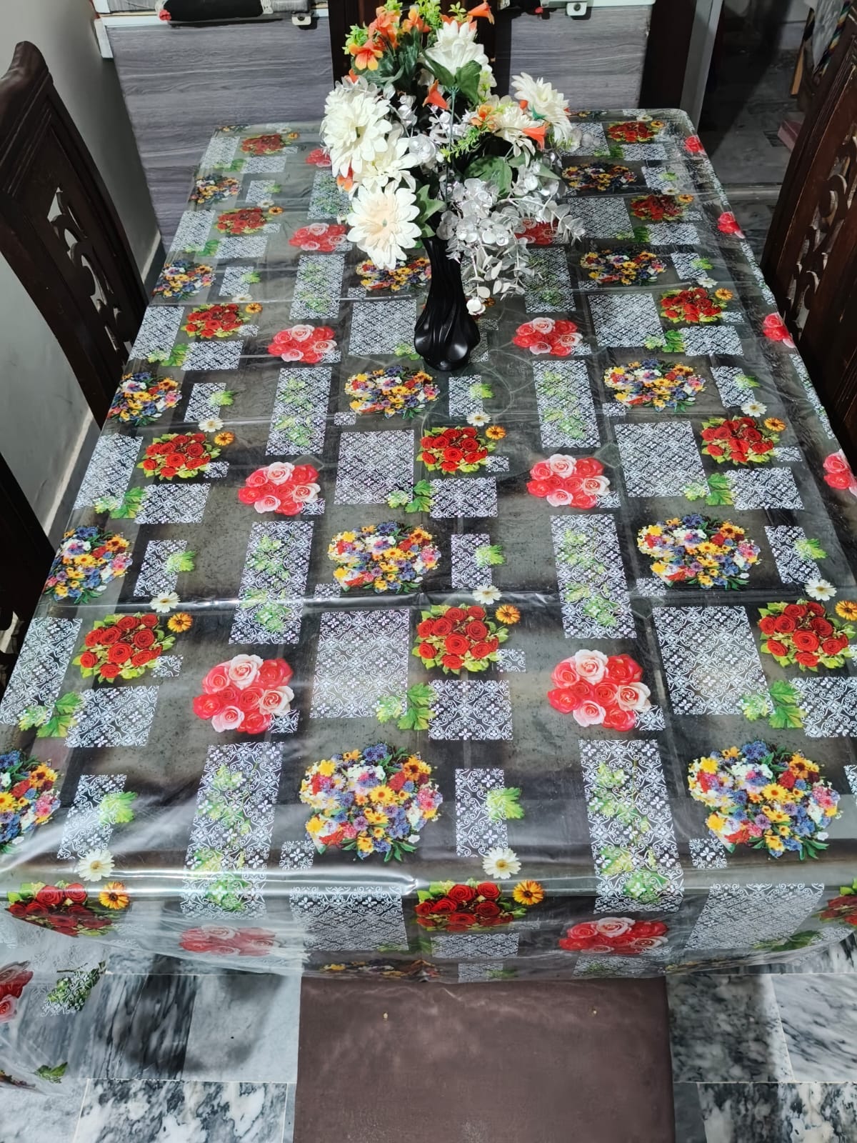 6 seater Premium Floral Table Cover