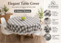 6 Seater Round Waterproof Table Cover with Elegant Lace Border New Design I