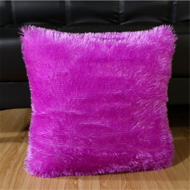 Cushion Case Plush Cushion Cover Home Decor cushion Covers Sofa Decorative Soft Fur Cushion Cover 15 x 15