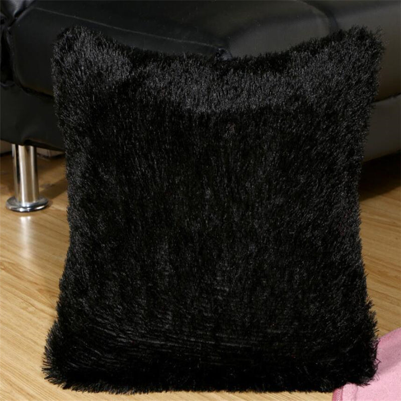 Cushion Case Plush Cushion Cover Home Decor cushion Covers Sofa Decorative Soft Fur Cushion Cover 15 x 15
