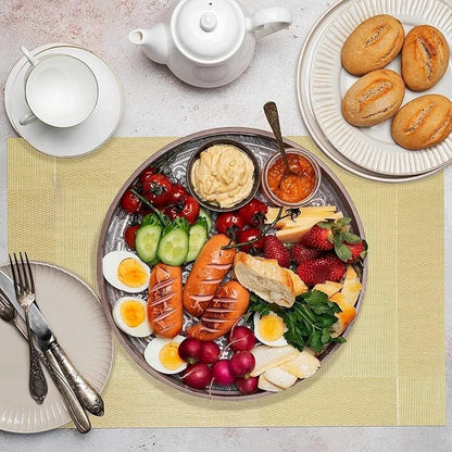 7 Pcs Dining Table Mat & Runner Set – Washable, Heat Resistant (New Beige)
