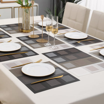7 Pcs Dining Table Mat & Runner Set – Washable, Heat Resistant New Design