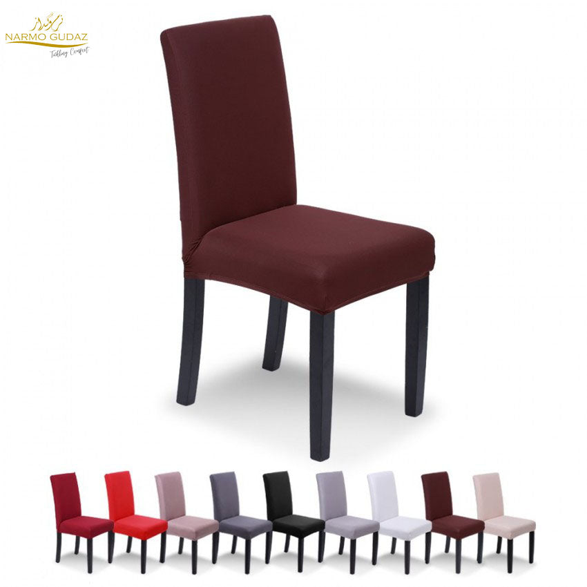 6 seater Dining Chair Cover Set Elastic Fitted Solid Color Jersey Cover Comfortable Chair Cover For Dining Room