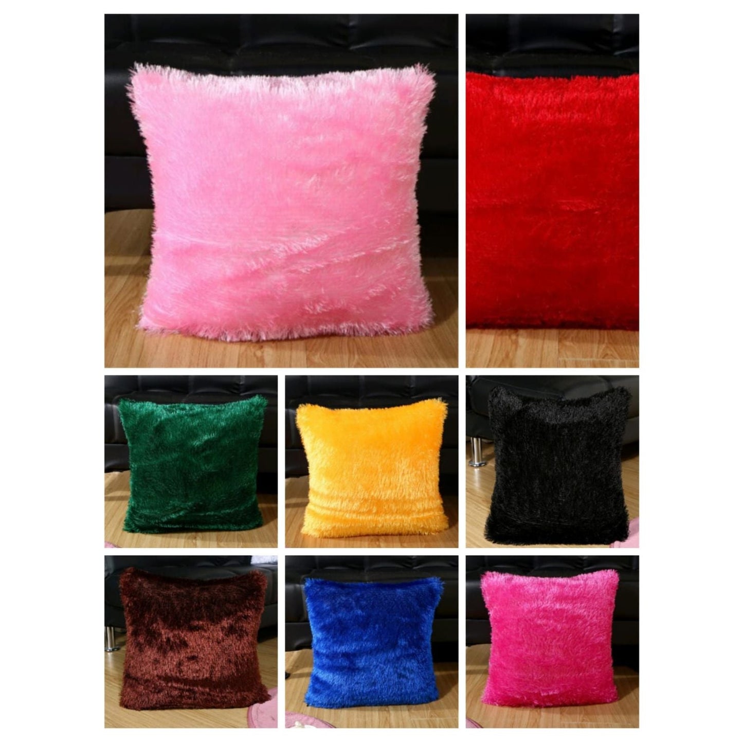 Cushion Case Plush Cushion Cover Home Decor cushion Covers Sofa Decorative Soft Fur Cushion Cover 15 x 15