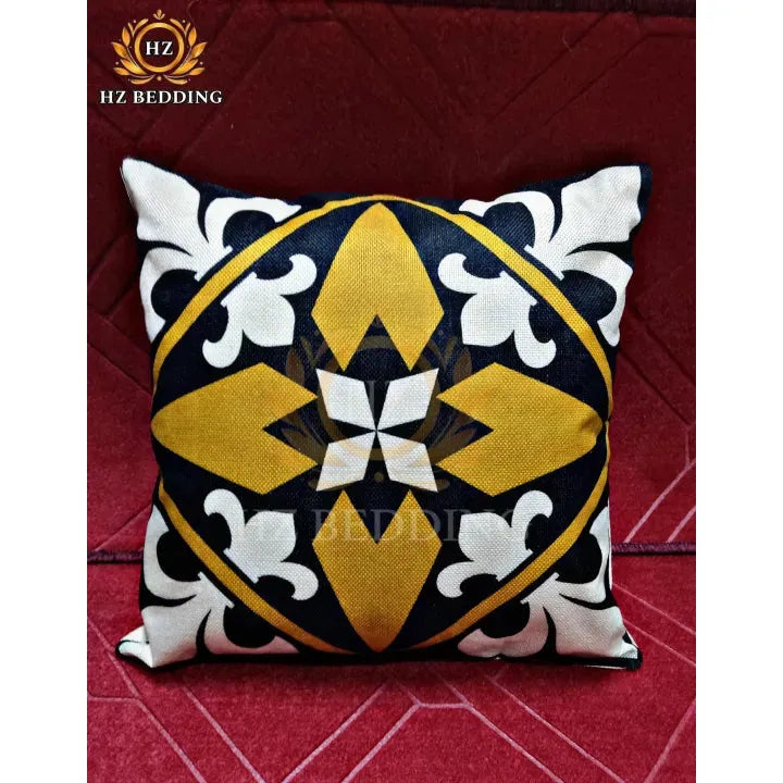 Creative Style Geometric Yellow Pillowcase Decor Cushion Sofa DIY Printed Pillow Chair Car Cushion Home Decoration