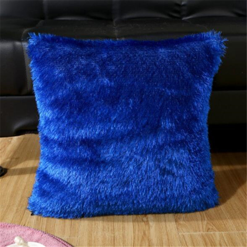 Cushion Case Plush Cushion Cover Home Decor cushion Covers Sofa Decorative Soft Fur Cushion Cover 15 x 15