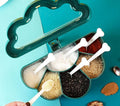 Cloud-Shaped Spice Organizer – 5-Compartment Seasoning Box with Spoons