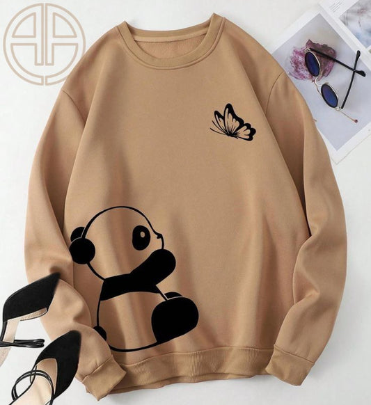 Bagie Bear Printed Full sleeve t-shirt For Girls & women's