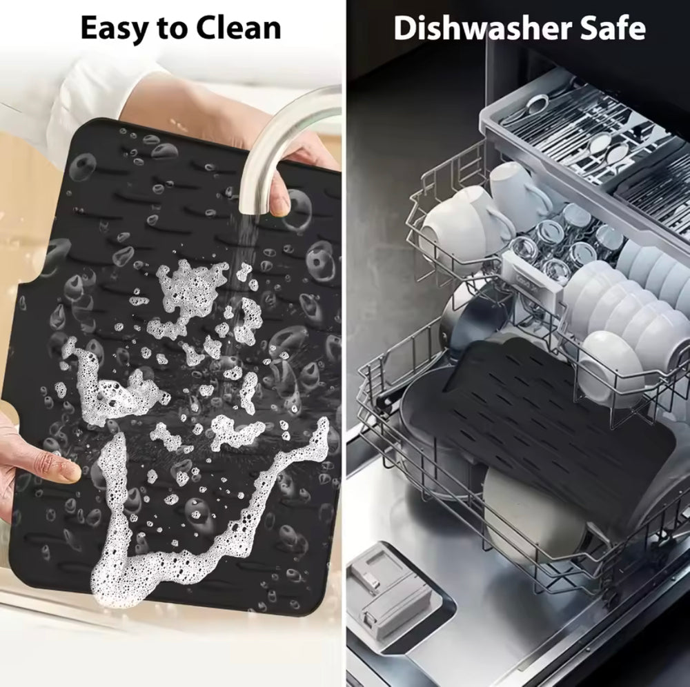 Silicone Anti-Slip Kitchen Drain Mat – Quick-Dry Sink Mat