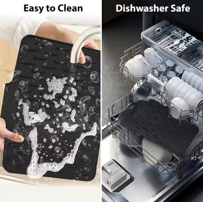 Silicone Anti-Slip Kitchen Drain Mat – Quick-Dry Sink Mat