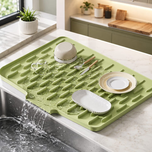 Silicone Anti-Slip Kitchen Drain Mat – Quick-Dry Sink Mat