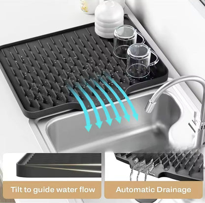 Silicone Anti-Slip Kitchen Drain Mat – Quick-Dry Sink Mat