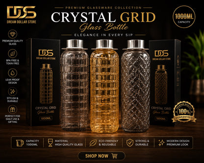 Glass Bottle  1000ML Premium Quality  Box Packing