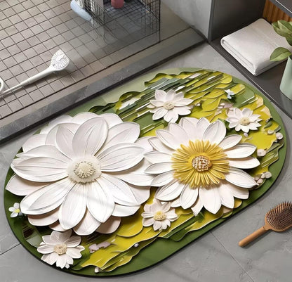 Anti-Slip Floor Mat for Kitchen and Bathroom Water Absorbent