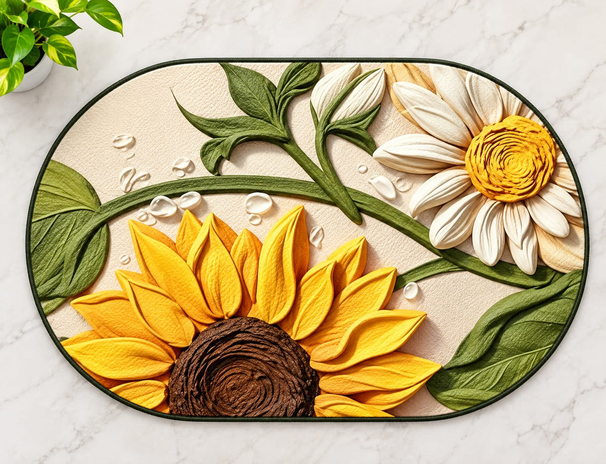 Anti-Slip Floor Mat for Kitchen and Bathroom Water Absorbent