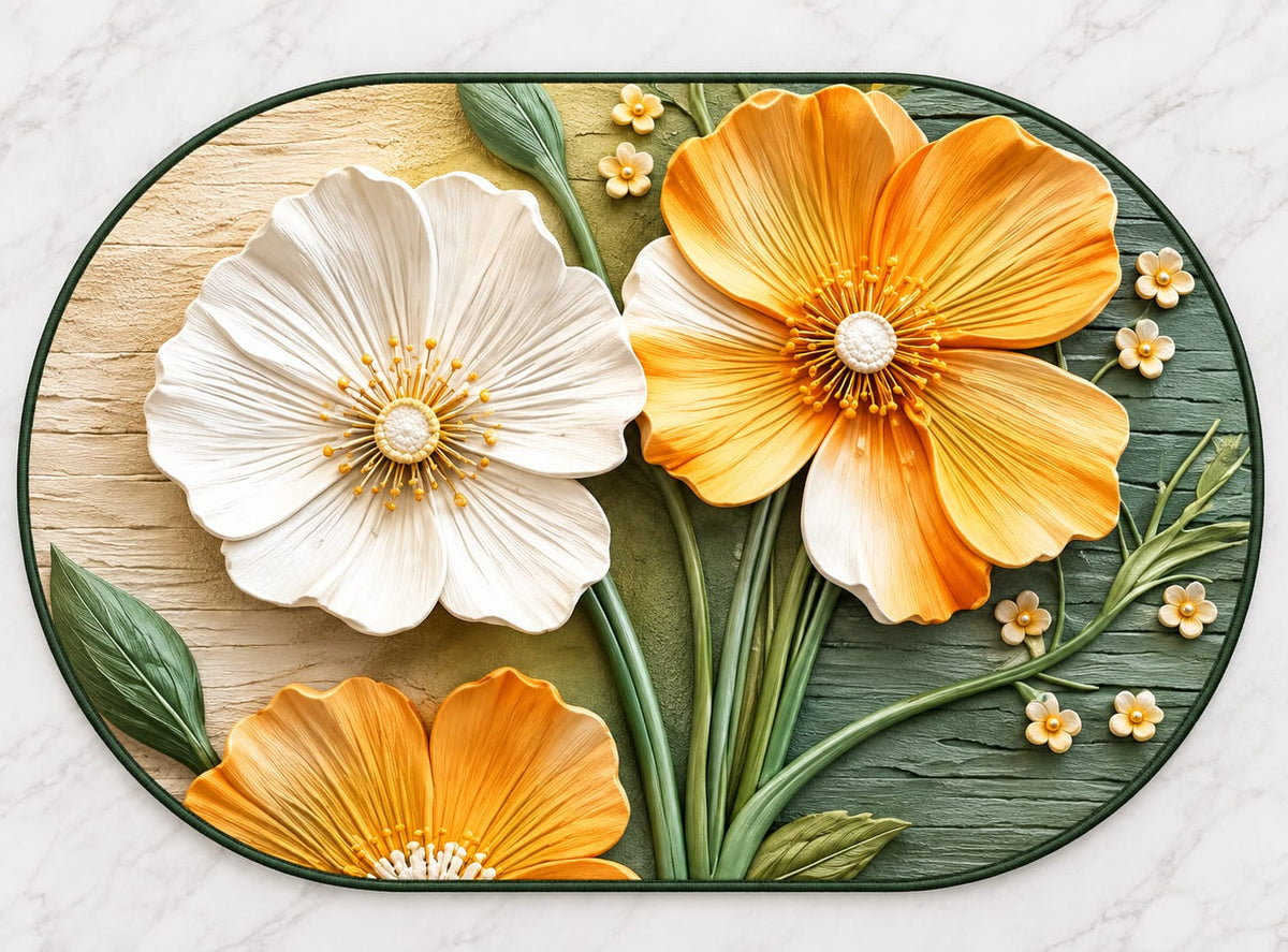 Anti-Slip Floor Mat for Kitchen and Bathroom Water Absorbent