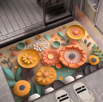 Anti-Slip Floor Mat for Kitchen and Bathroom Water Absorbent