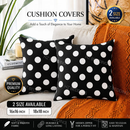 Polka Design Cushion Covers – 16x16 & 18x18 inch