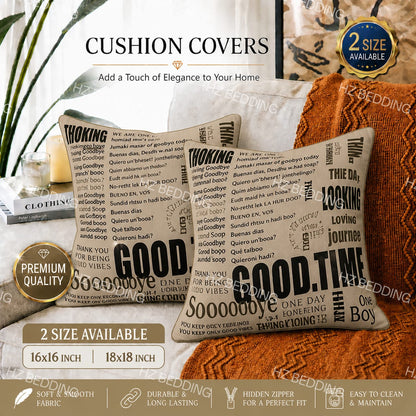 News Paper Printed Cushion Cover – 16x16 & 18x18 inch