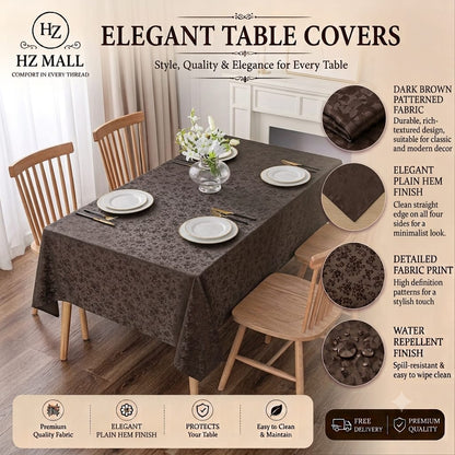 4 6 & 8 Seater Dark Brown Color Table Sheet