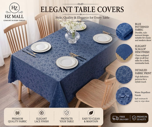 4 6 & 8 Seater Dark Blue Color Table Sheet