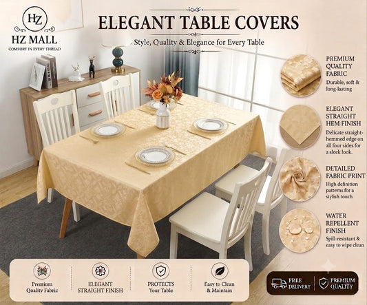 4 6 & 8 Seater Cream Color Table Sheet