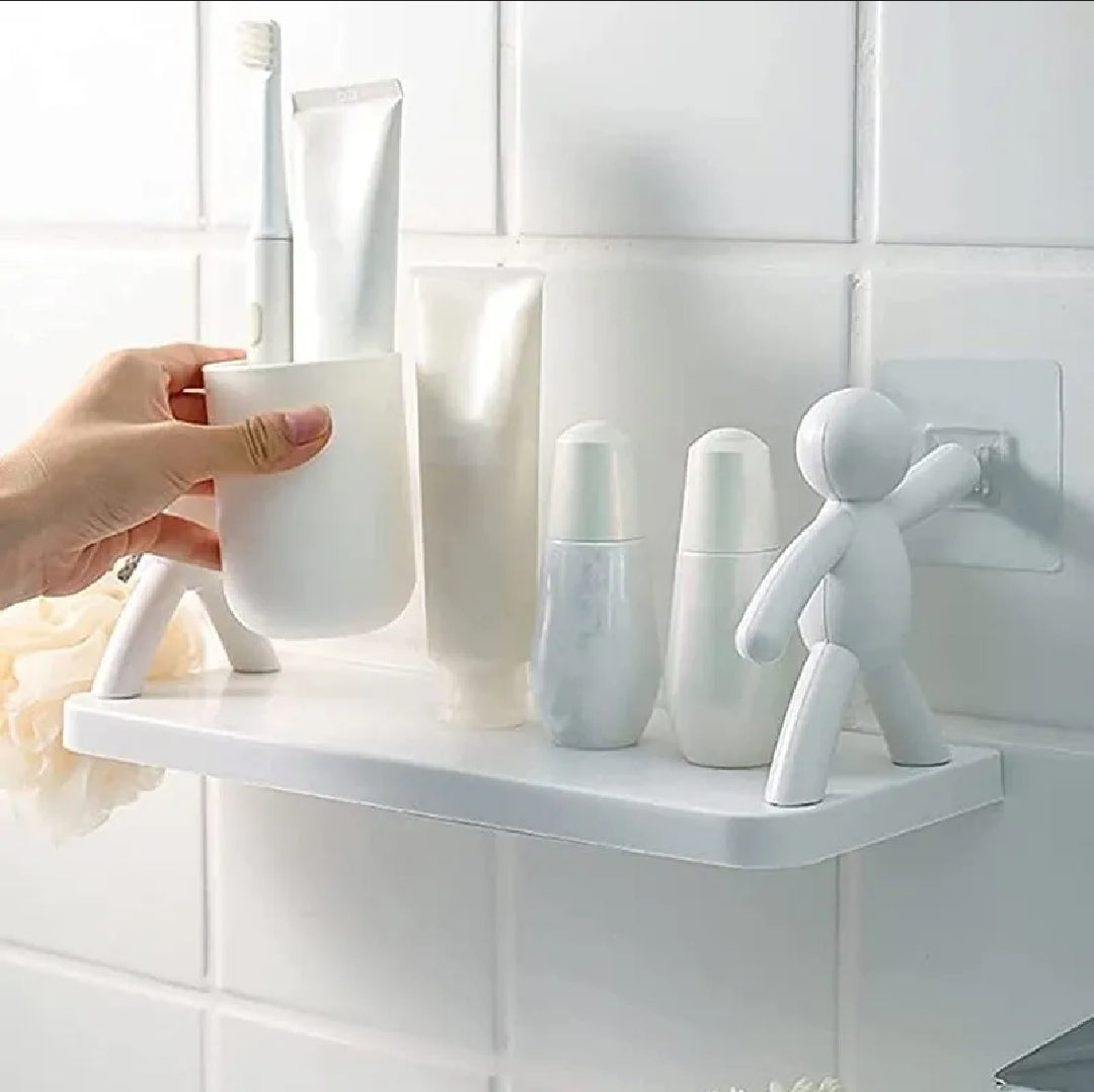 Self-adhesive Wall-Mounted Character Shelf