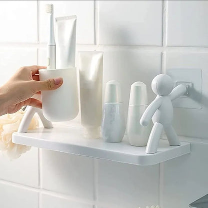 Self-adhesive Wall-Mounted Character Shelf