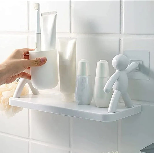 Self-adhesive Wall-Mounted Character Shelf