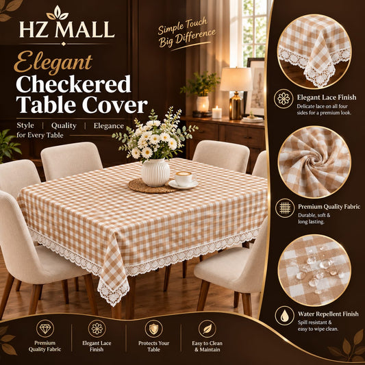 Waterproof Lace Border Table Cover (G)