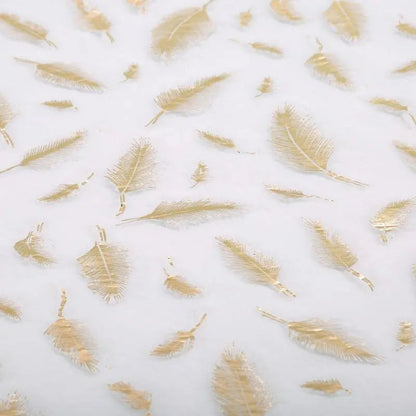 Bronzing Feather Leaf Cushion Cover 16x16