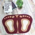 Cute Footprint Shape Bath Mat – Non-Slip Bathroom Rug