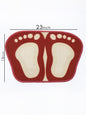 Cute Footprints Feet Shape Mat Bath Mat Toilet Non-slip Rug For Bathroom Shower Room Water Absorb Doormat