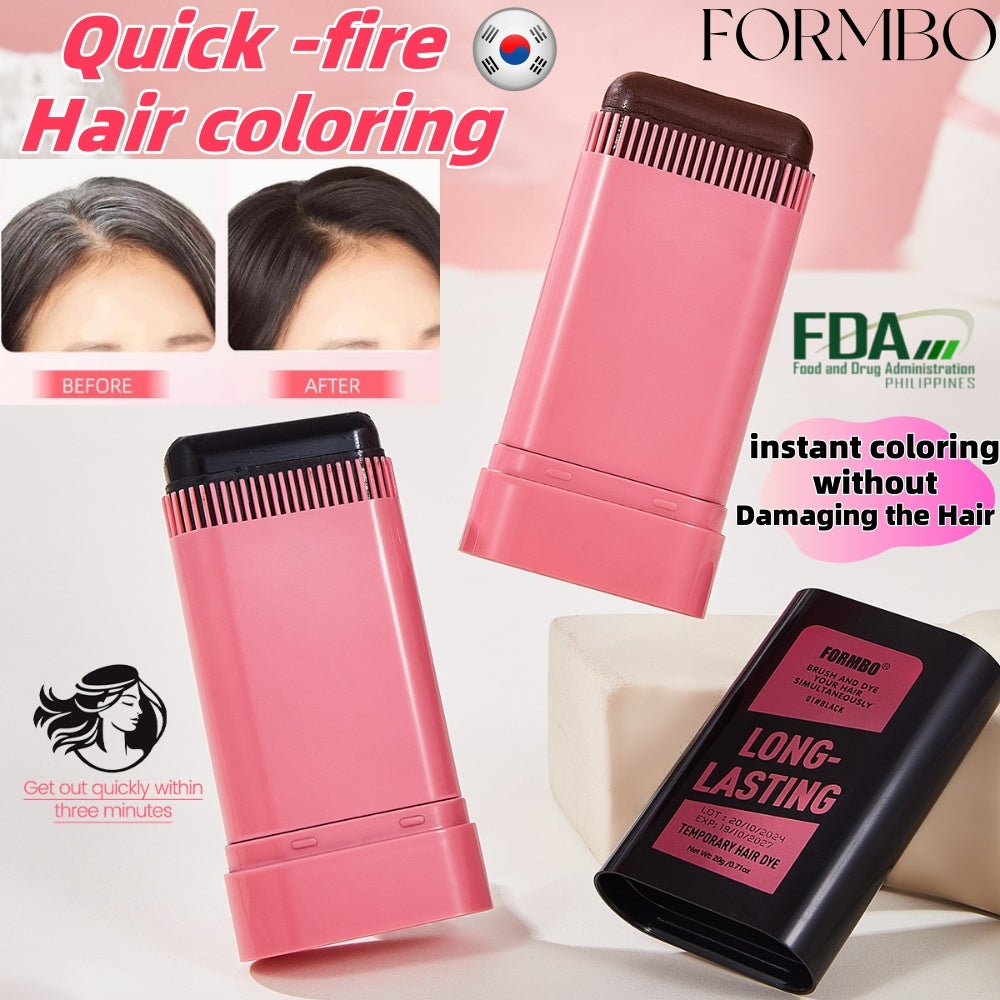 Formbo Temporary Hair Dye Comb Stick | Waterproof & Long Lasting | Black/Brown